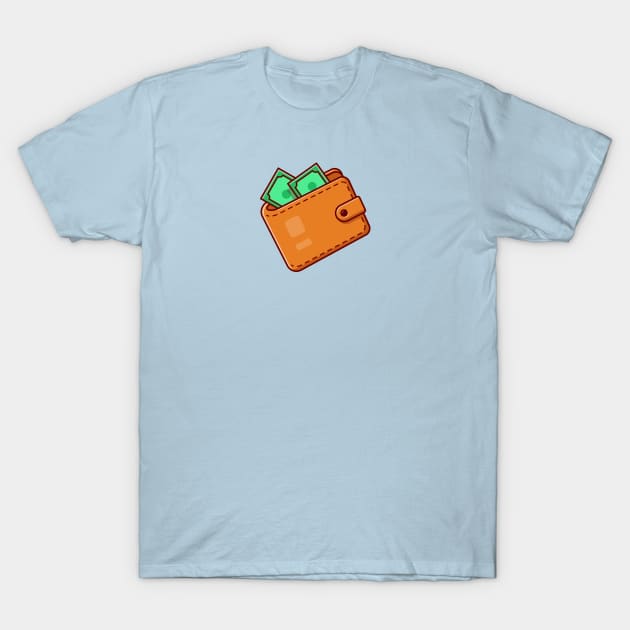 Wallet And Money Cartoon T-Shirt by Catalyst Labs